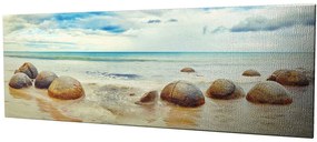 Πίνακας Καμβάς 257MJS3267 80x30cm Multi Wallity Οριζόντιοι Wood, Canvas