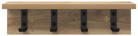 vidaXL Τοίχου Κρεμάστρα με ράφι Επιτοίχιο artisan δρυς 40 x 10.5 x 10.5 εκ