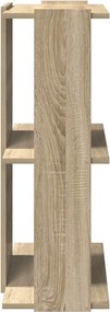 vidaXL Βιβλιοθήκη 3 Επιπέδων Sonoma Δρυς 60x30x80 εκ. Επεξεργ. Ξύλο