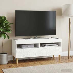 vidaXL Ντουλάπα LED Τηλεόρασης Λευκό Επεξεργασμένο Ξύλο