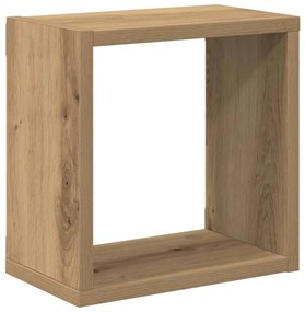 vidaXL Ράφια Τοίχου με ράφι 4 pcs Χειροποίητη δρυς Επεξεργασμένο ξύλο