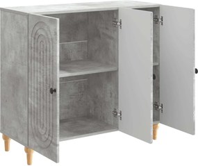 vidaXL Πλαϊνό γραφείο Γκρι Σκυροδέματος 89 x 34,5 x 80 εκ