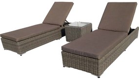 ΣΕΤ ΞΑΠΛΩΣΤΡΕΣ WICKER-RATTAN ALETTA 5071 G + ALETTA 5072 G