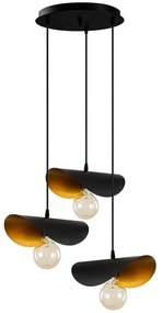 Φωτιστικό Οροφής Sivani 527ABY1822 Φ45x106cm 3xE27 40W Black-Gold Opviq