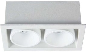 Σποτ Χωνευτό VK/04299/W/C/2 9,9x5,6x4,5cm Led 947Lm 7W 4000K White VKLed Rectangle