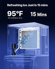 VEVOR Commercial Ice Maker 550LBS/24H with 300LBS Storage Bin Auto Self-Cleaning