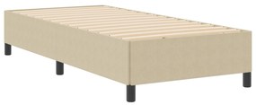 vidaXL Κρεβάτι Φωτεινό Πράσινο Γκρι 90x190 εκ. Καπιτονέ Ύφασμα