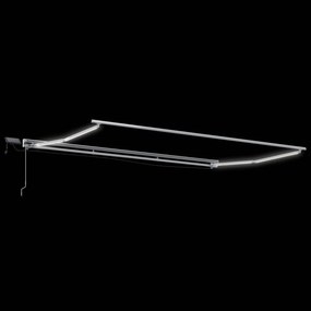 vidaXL Χειροκίνητο πλαίσιο τέντας με LED 5 x 3 m
