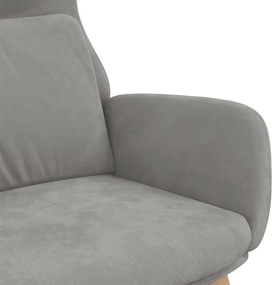 vidaXL Πολυθρόνα Relax Ανοιχτό Γκρι Βελούδινη