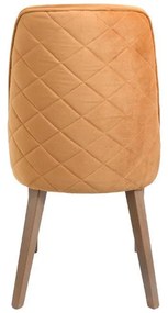 Καρέκλα Τραπεζαρίας T-3 LUX Fylliana Κίτρινο με Grey Oak πόδια 45x50x90εκ. 2αδα 45x50x90 εκ.