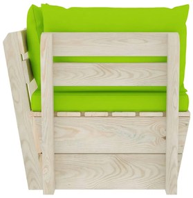 vidaXL Καναπές Κήπου Γωνιακός από Παλέτες Εμποτισμένο Ξύλο Ερυθρελάτης