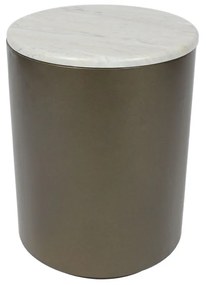 Liberta POMMA SIDE TABLE TRAVERTINE BRONZE 37x37xH49cm 37x37xH49cm 04-1114