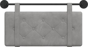 vidaXL Κρεμαστό Κεφαλάρι Ανοιχτό γκρι Βελούδο