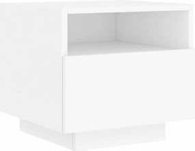 vidaXL Κομοδίνο με Φώτα LED Λευκό 40 x 39 x 37 εκ.