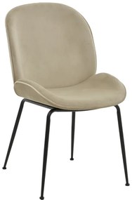 Intrahome Καρέκλα Adelaide Intrahome μπεζ βελούδο-πόδι μέταλλο μαύρο 47x64x88εκ | SKU: INTRAPA-375111133