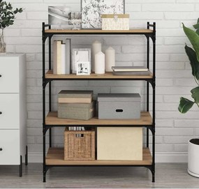 vidaXL Ράφι Βιβλίων 4 pcs Καφέ 80 x 40 x 1,5 cm Επεξεργασμένο ξύλο