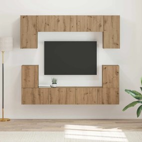 vidaXL Σετ επίπλου τηλεόρασης 5 τμχ. Artisan Oak Επεξεργασμένο Ξύλο