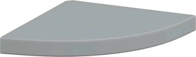 vidaXL Ράφια Τοίχου Γωνιακά 4 τεμ. Γκρι 35x35x3,8 εκ. MDF