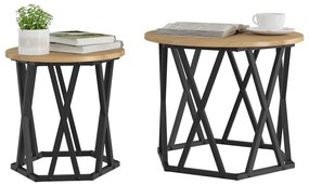 vidaXL Τραπεζάκι Πλευράς 2 pcs artisan δρυς 50 x 50 x 40 cm