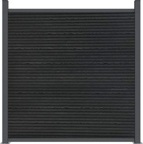vidaXL Πάνελ Περίφραξης Γκρι 353 x 186 εκ. από WPC