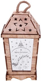 Φανάρι Φως Led 24cm Merry Christmas Etoile AT-775B