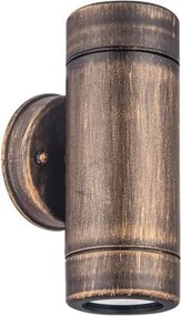 Απλίκα πλαστική διπλής κατεύθυνσης UP-DOWN RUST PP WALL LIGHT GU10 LED Φ60mm IP44