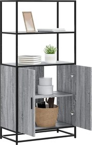 vidaXL Highboard Grey Sonoma Κατασκευασμένο ξύλο και μέταλλο