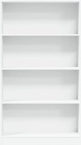 vidaXL Βιβλιοθήκη Λευκή 80x24x143 εκ. από Επεξεργασμένο Ξύλο