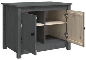 vidaXL Τραπεζάκι Σαλονιού Γκρι 71x49x55 εκ. από Μασίφ Ξύλο Πεύκου