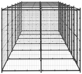 Κλουβί Σκύλου Εξωτερικού Χώρου 14,52 μ² από Ατσάλι - Μαύρο