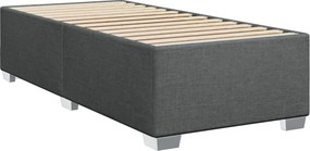 vidaXL Κρεβάτι Boxspring με Στρώμα Σκούρο Γκρι 100x200 εκ. Υφασμάτινο
