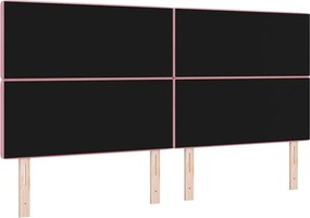 vidaXL Κεφαλάρι με κεφαλάρι Ροζ 200 cm Τεχνητό Δέρμα