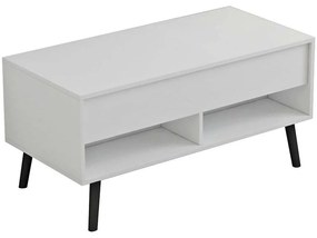 Τραπέζι Σαλονιού Skyfi 230-000022 100x60x45cm White-Black