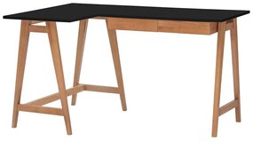 Γραφείο Luka Αριστερή Γωνία LUKALOFOAKBLACK 135x50x75cm Oak-Black