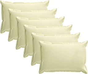 vidaXL Κάλυμμα Μαξιλαριού 6 τμχ. HOUTEN Κρεμ 50 x 75 cm Πολυεστέρας