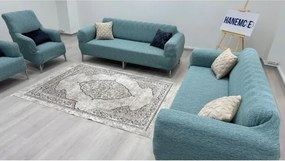 Stewehome Σετ καλύμματα καναπέ από πολυεστέρα και βαμβάκι με ριγέ σχέδιο 180x230 cm