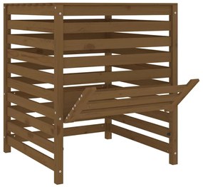 vidaXL Κομποστοποιητής Καφέ Μελί 82,5x82,5x99,5 εκ. Μασίφ Ξύλο Πεύκου