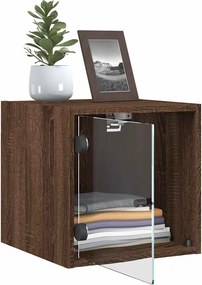 vidaXL Bedside Cabinet 2 τμχ. Brown Oak 13.8x14.6x13.8 in