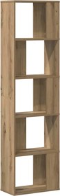 vidaXL Βιβλιοθήκη 5 Επιπέδων Δρυς 45x23,5x162,5 εκ. Επεξεργ. Ξύλο