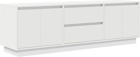 vidaXL Ντουλάπι Τηλεόρασης με LED Λευκό 160,5x41x50 εκ.