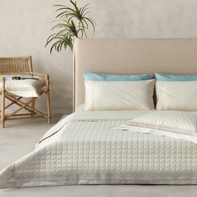 Σεντόνια Felicity 12 (Σετ 4τμχ) Beige Kentia Υπέρδιπλo 240x270cm 100% Βαμβακοσατέν