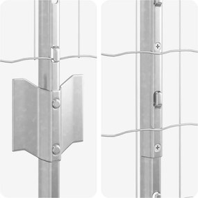 vidaXL Τεντώτο με στήριγμα Ασημί 1,5 x 10 m Ατσάλι