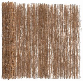 vidaXL Φράχτης από κλαδιά Καφέ 400 x 125 cm Ξύλινη Τρίχα
