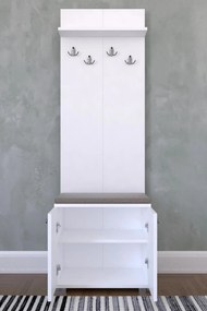 Stewehome Ντουλάπα εισόδου yali από λευκή Λευκό 60x33x177 cm