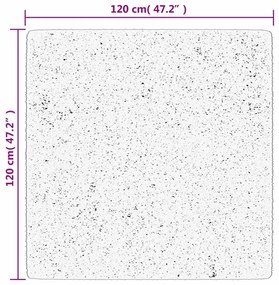 Χαλί OVIEDO με Κοντό Πέλος Τιρκουάζ 120 x 120 εκ. - Μπλε