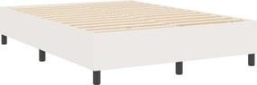 vidaXL Κρεβάτι πλατφόρμα Κρεμ 140 x 200 cm Υφασμάτινο Κορντουρά