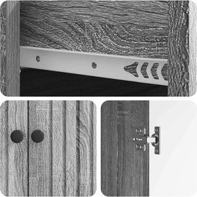 vidaXL Πλαϊνό γραφείο Γκρι Sonoma 66 x 34,5 x 90 εκ Επεξεργασμένο Ξύλο