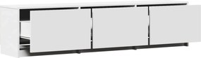 vidaXL Ντουλάπι TV με led Λευκό 165 x 34 x 40 εκ. Επεξεργασμένο ξύλο
