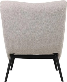 Πολυθρόνα-μπερζέρα Silla μπουκλέ ύφασμα σε μπεζ απόχρωση 97x80x100εκ 97x80x100 εκ.