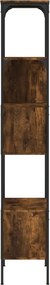 vidaXL Βιβλιοθήκη 5 Επιπέδων Καπνιστή Δρυς 76x33x188,5 εκ. Επεξ. Ξύλο